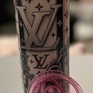 Designer 20 oz stainless steel stylish Pink and Black Tumbler